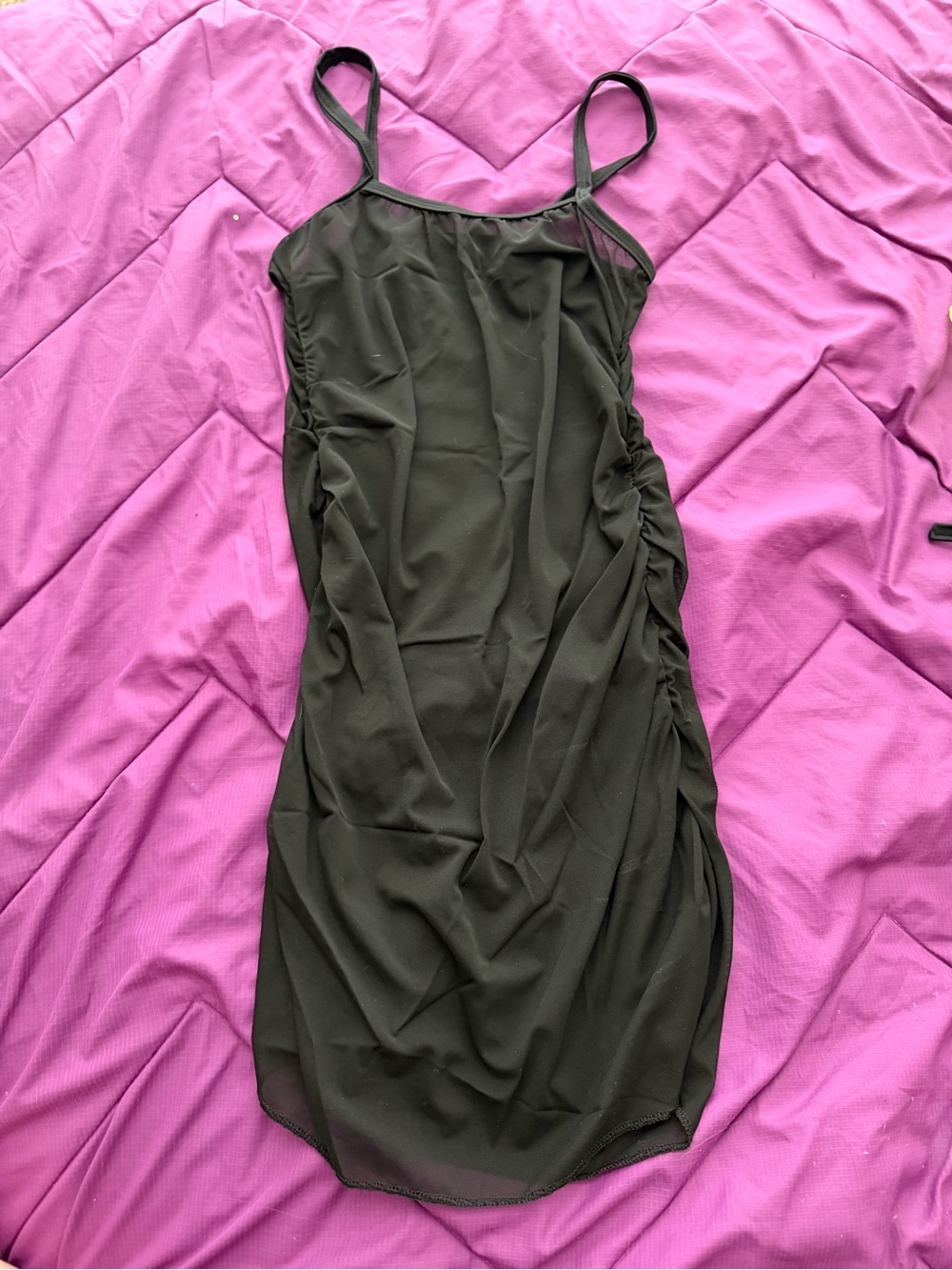 Rave With Mi Gente Black Mesh Festival Dress